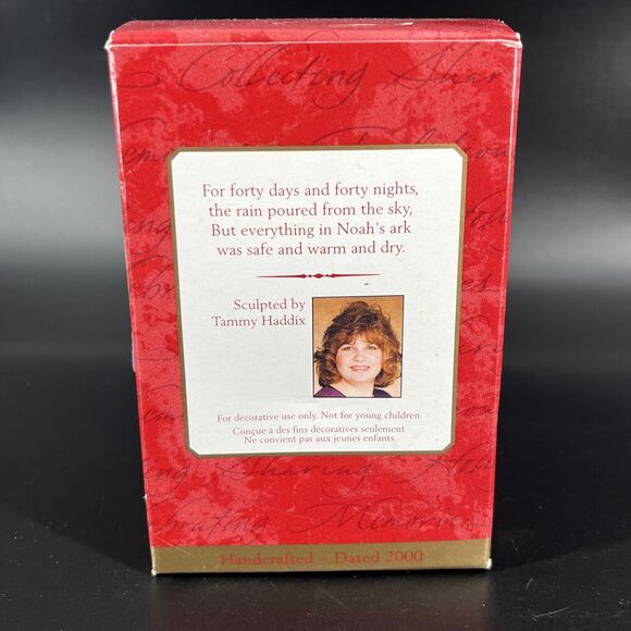 Hallmark Keepsake Vintage Safe In Noah's Ark 2000 Pull Toy Christmas Ornament - Picture 5 of 16